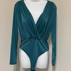 Teal Long Sleeve Bodysuit